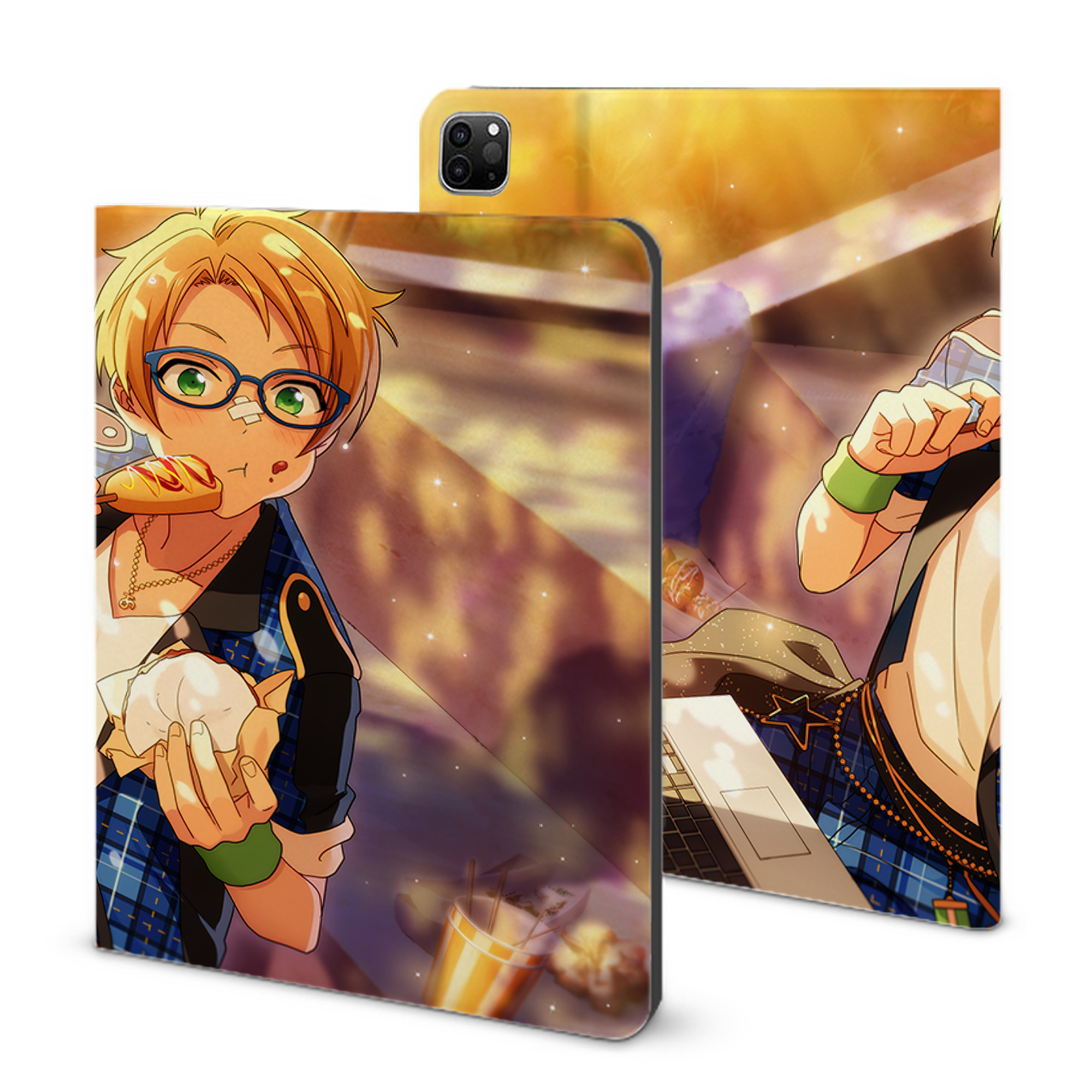 （画像用） あんさんぶるスターズ! Ensemble Stars IPad ケース ブック型 PUレザー TPU 耐衝撃 軽量 薄型 ペン収納なし 全面保護 IPad 各モデル対応
